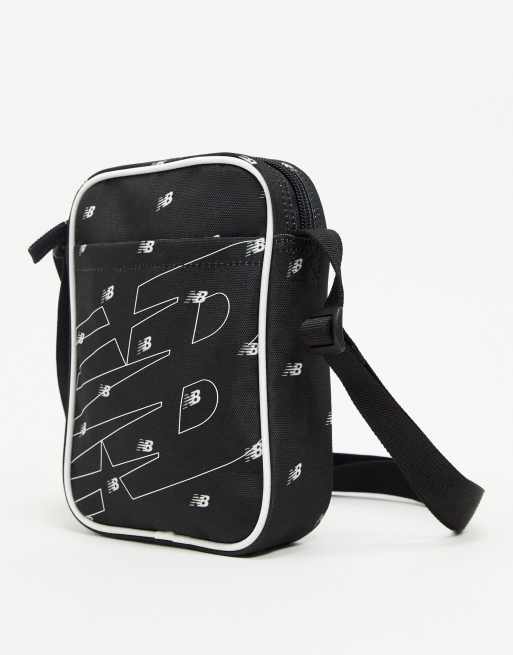 New Balance printed classic crossbody bag in black | ASOS