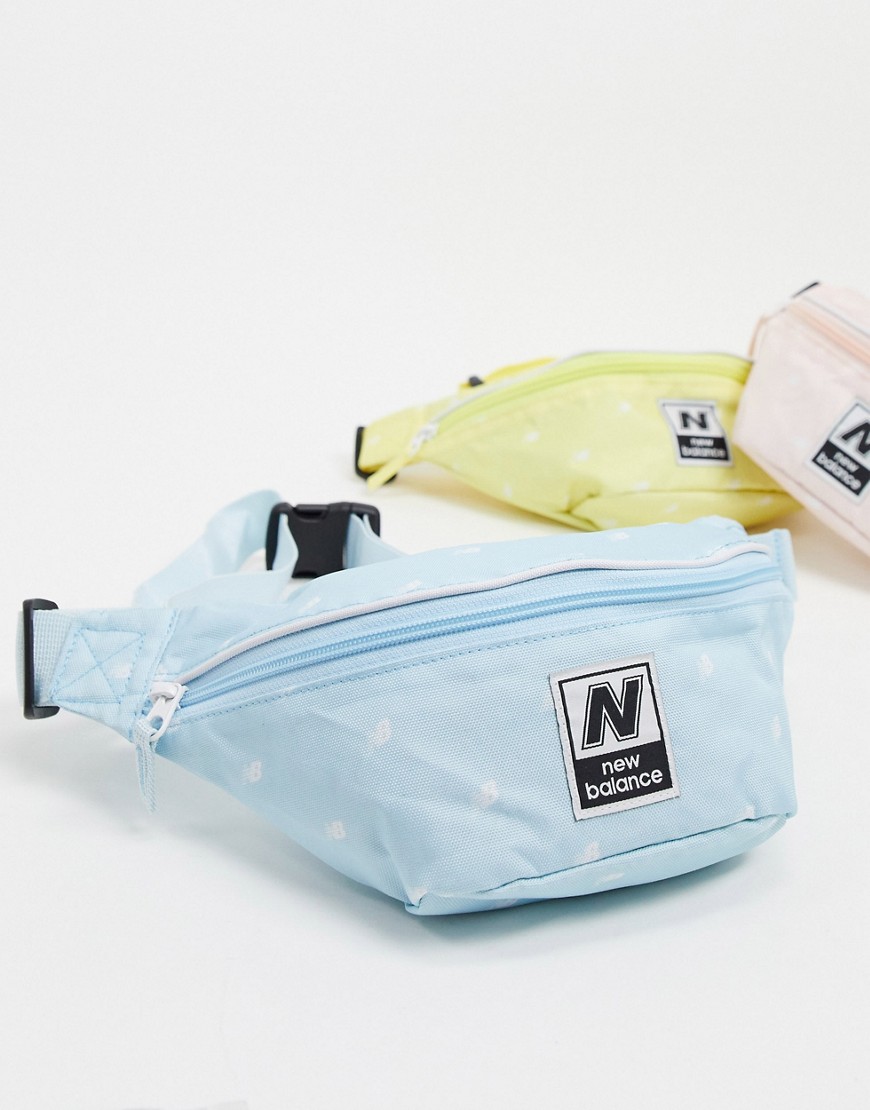 New Balance Printed Classic waistbag in drizzle-Blue