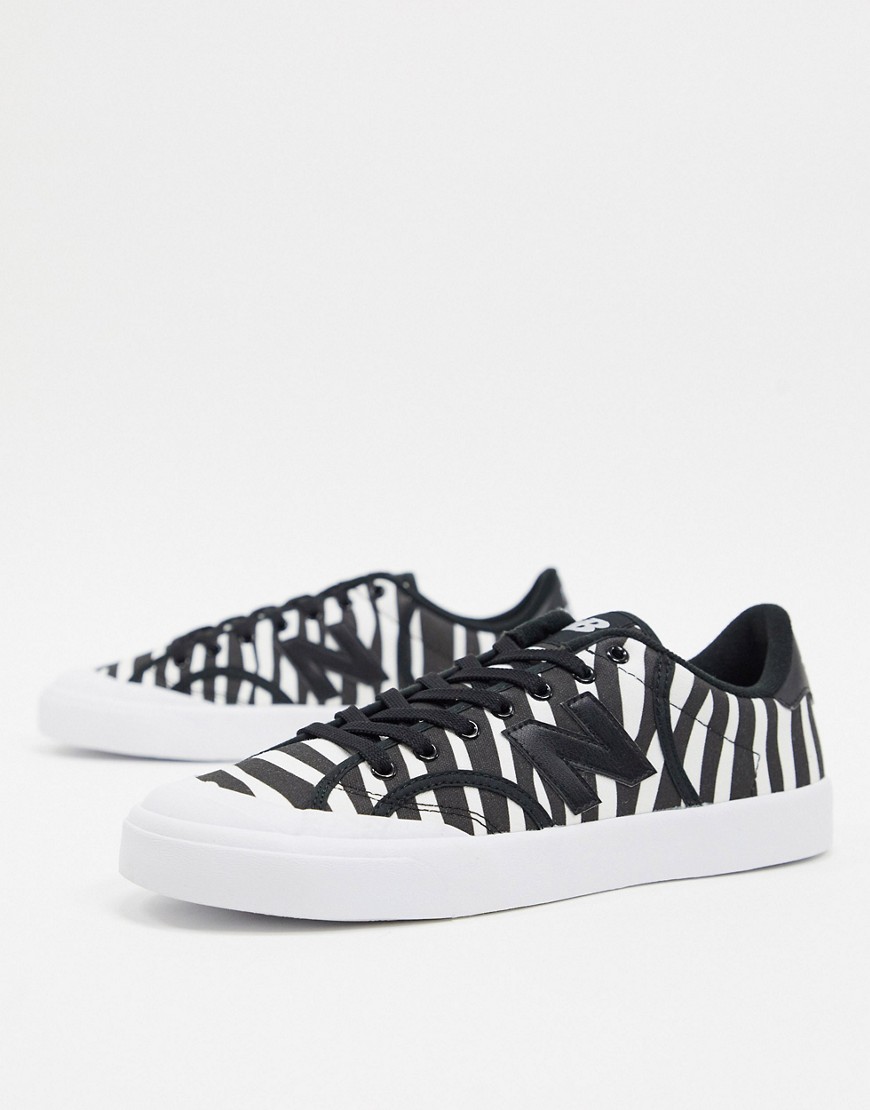 New Balance - PRO COURT - Sneakers i zebraprint-Hvid