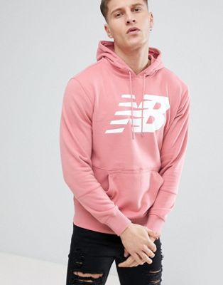 New Balance Pullover Hoodie In Pink 