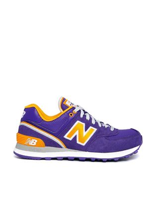 new balance 574 purple and orange