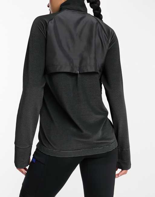 New Balance Q Speed layer half zip top in black