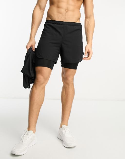 New Balance – Q Speed – Svarta 2 i 1-shorts, 5 tum