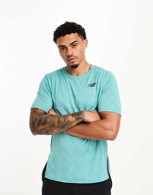 New Balance - Q Speed - T-shirt a maniche corte in jacquard blu