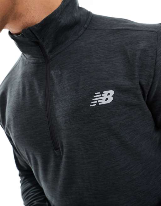 New Balance 1/4 zip sweatshirt in black