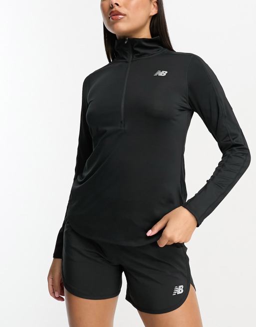 New balance best sale quarter zip black