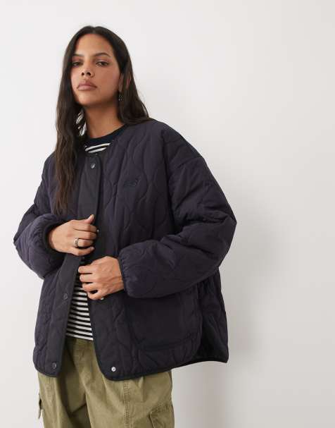 New Balance Quilted bomber in dark night - view 1