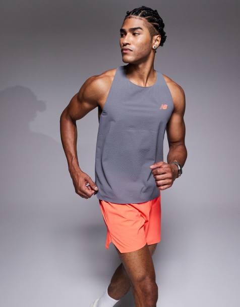 New Balance race day ultra light tank top in grey - view 1