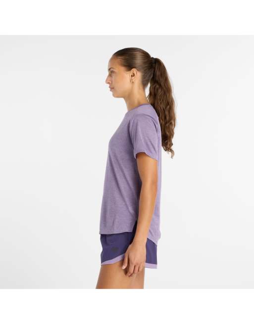 New Balance - RC - Camiseta violeta jaspeado básica, 2 de 4