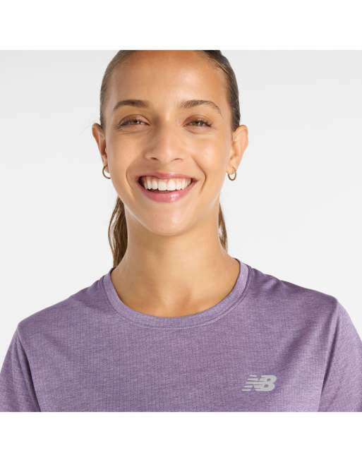 New Balance - RC - Camiseta violeta jaspeado básica, 4 de 4