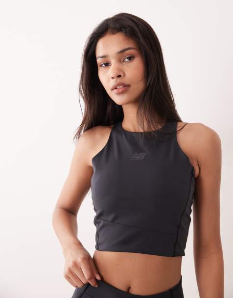 New Balance Rc elite storage crop tank in black - view 1