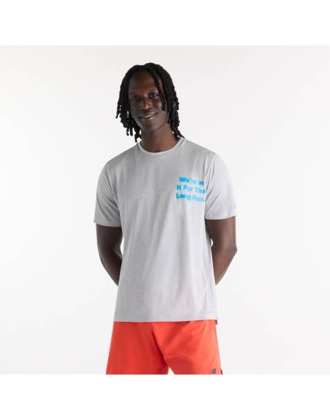 New Balance Rc essential graphic t-shirt in athletic grey - view 1
