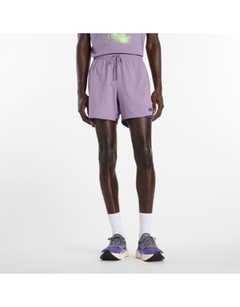 New Balance - RC Essential - Short 5 pouces - Violet bonbon - view 1