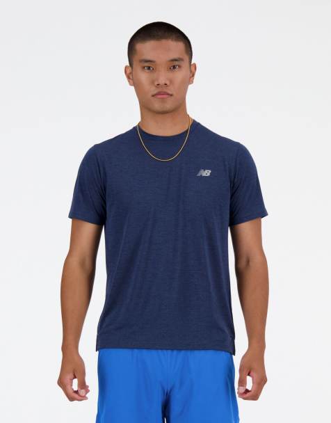 New Balance - Rc Essential - T-shirt blu navy mélange - view 1