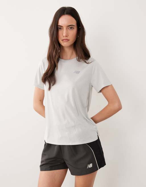 New Balance - Rc Essential - T-shirt color cenere mélange, 4 di 4