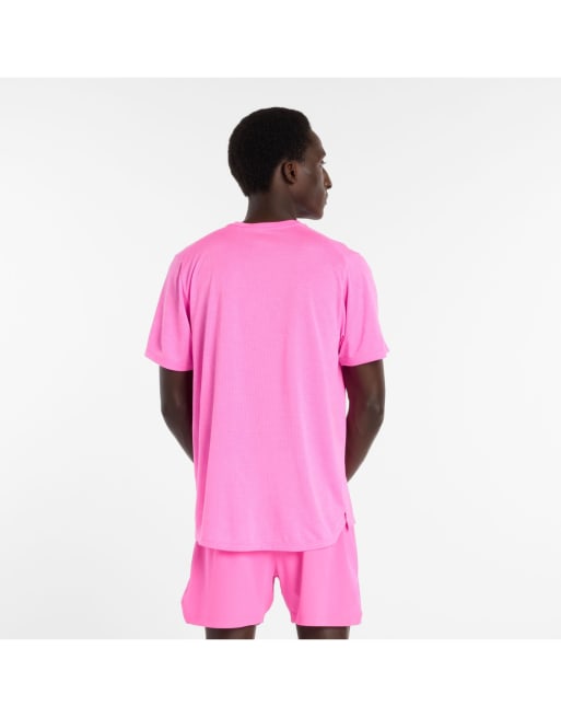 New Balance Rc essential t-shirt in pink heat heather, 3 of 4