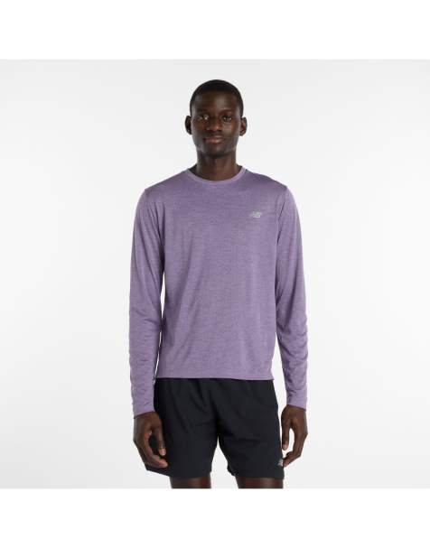 New Balance - RC Essential - T-shirt met lange mouwen in gemêleerd violet - view 1