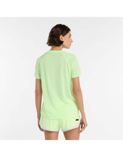 New Balance - RC Essentials - T-shirt in gemêleerd afterglow groen, 3 van 4