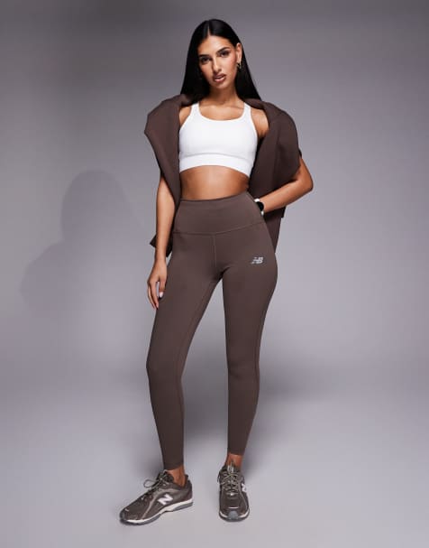 New Balance - RC - Legging van 25 inch in chocoladebruin - view 1