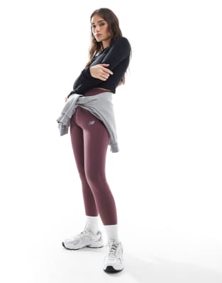 New Balance - RC - Leggings in blassem Pflaumenlila, 27 Zoll