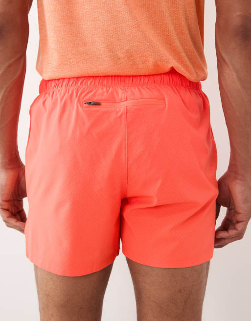 New Balance – RC – Ljusorange shorts med slits, 3 tum, 4 av 5