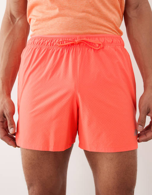 New Balance – RC – Ljusorange shorts med slits, 3 tum, 5 av 5