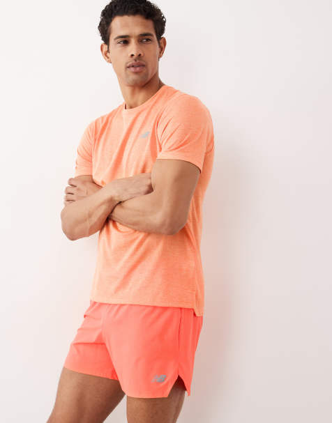 New Balance - RC - Short van 3 inch met split in feloranje - view 1