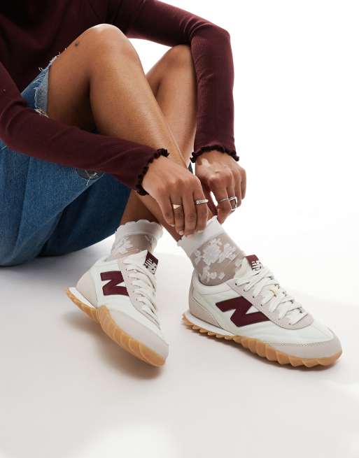 New Balance – RC30 – Sneaker in Weiß und Burgunderrot mit Gummisohle, 5 von 5