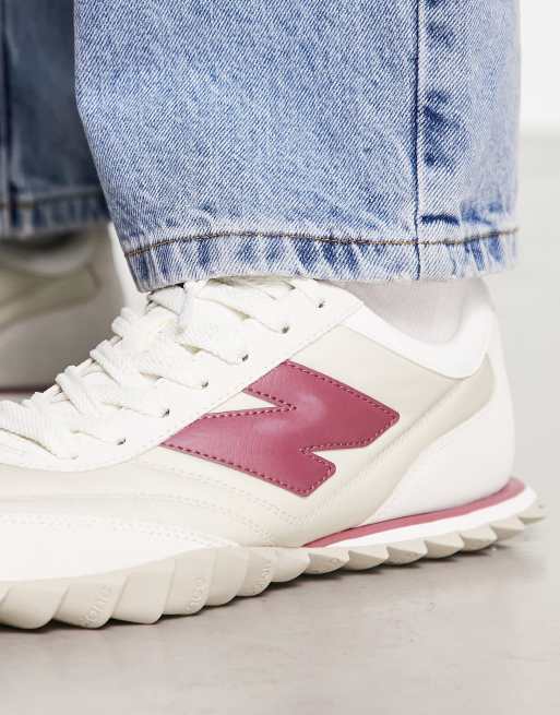 New Balance RC30 sneakers in off white and burgundy, 4 of 4