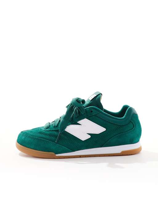 New Balance RC42 gum sole sneakers in green and white