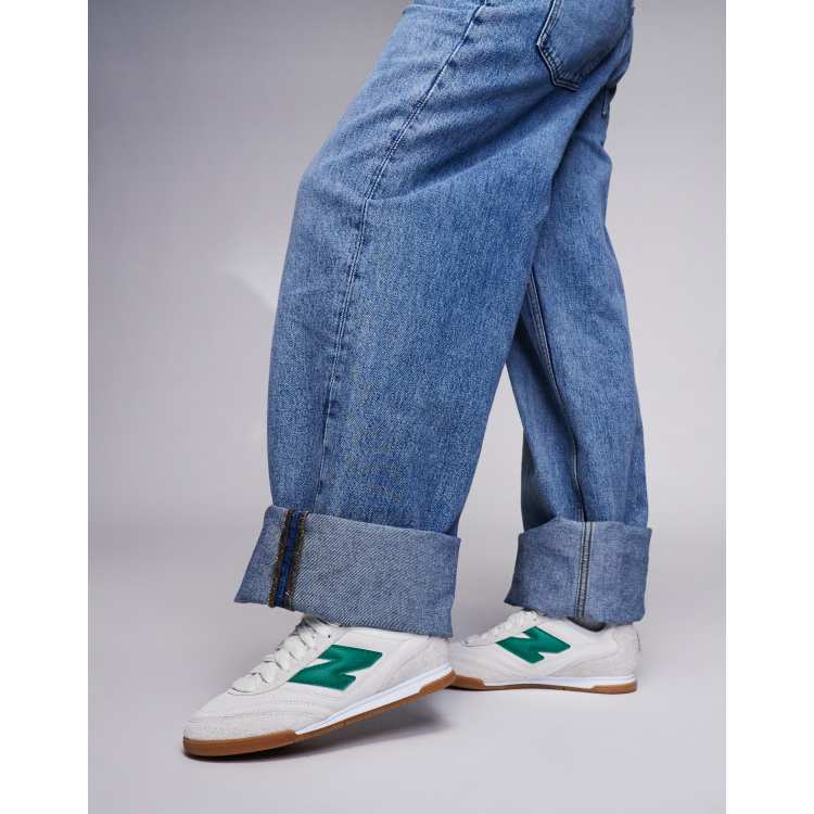 New Balance RC42 rubber sole sneakers in white and green ASOS