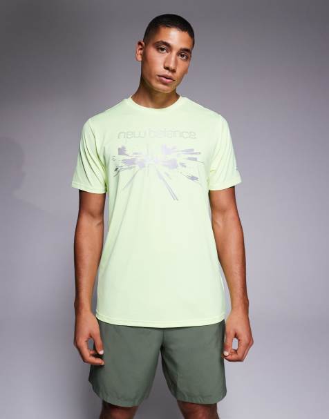 New Balance reflective city poly running t-shirt in neon yellow