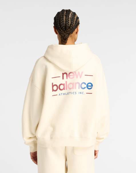 New Balance - Reimagined - Felpa con cappuccio oversize in pile beige - view 1