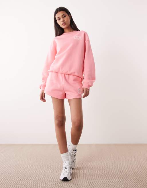 New Balance Reimagined fleece crew in pink, 2 of 4