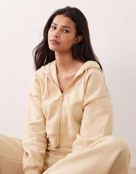 New Balance Reimagined fleece full zip in brown - view 1