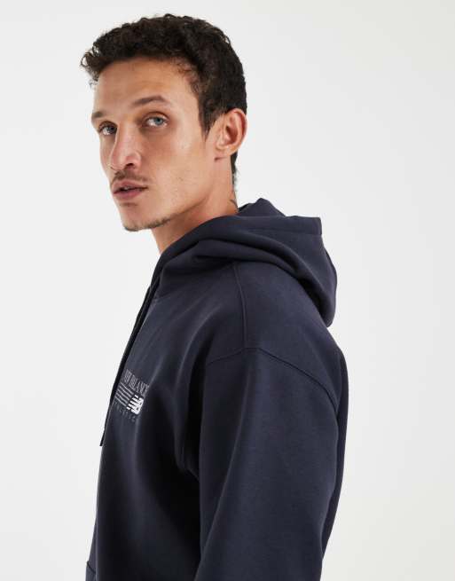 New Balance reimagined fleece hoodie in black, 3 of 5