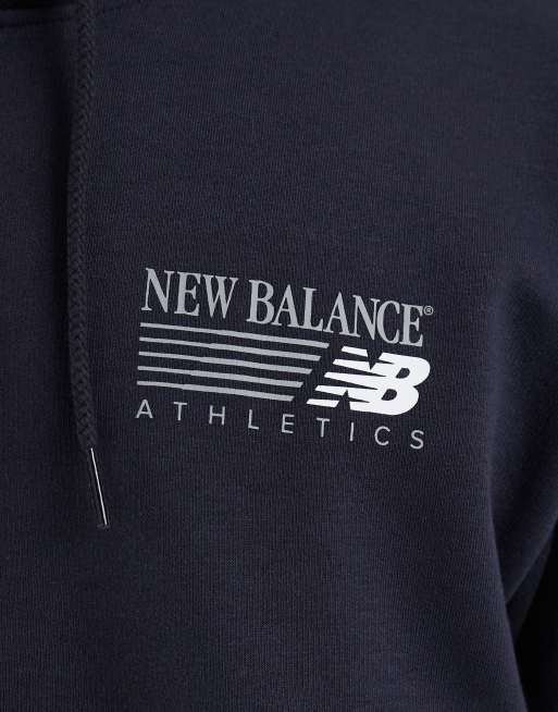 New Balance reimagined fleece hoodie in black, 5 of 5