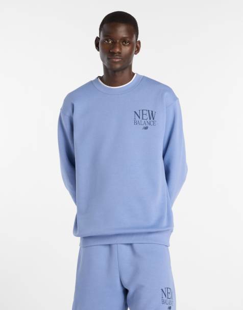 New Balance - Reimagined - Fleece met ronde hals in blauw - view 1