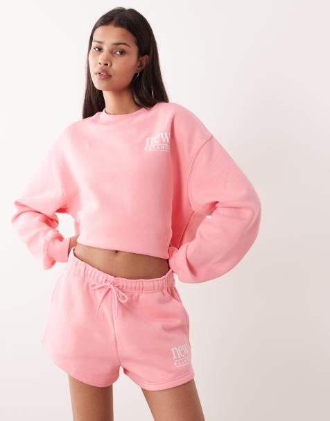 New Balance Reimagined fleece short in pink - view 1