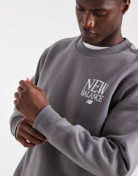 New Balance - Reimagined - Fleece sweatshirt met ronde hals in grijs - view 1