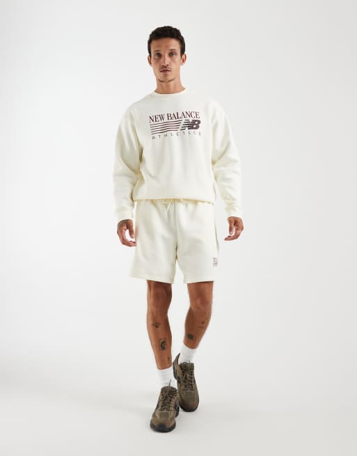 New Balance reimagined graphic 7 inch short in off white, 2 of 5