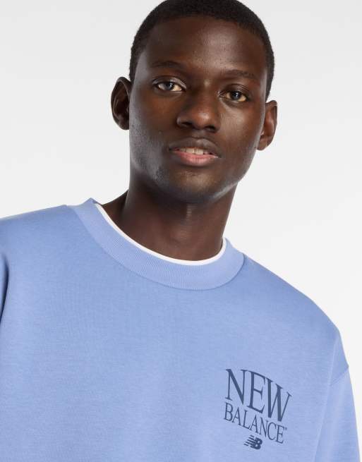 New Balance - Reimagined - Sweat ras de cou en polaire - Bleu, 2 de 4