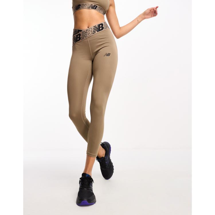 New Balance relentless leggings in brown ASOS