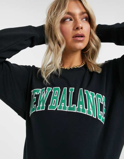 New Balance retro logo sweatshirt in black