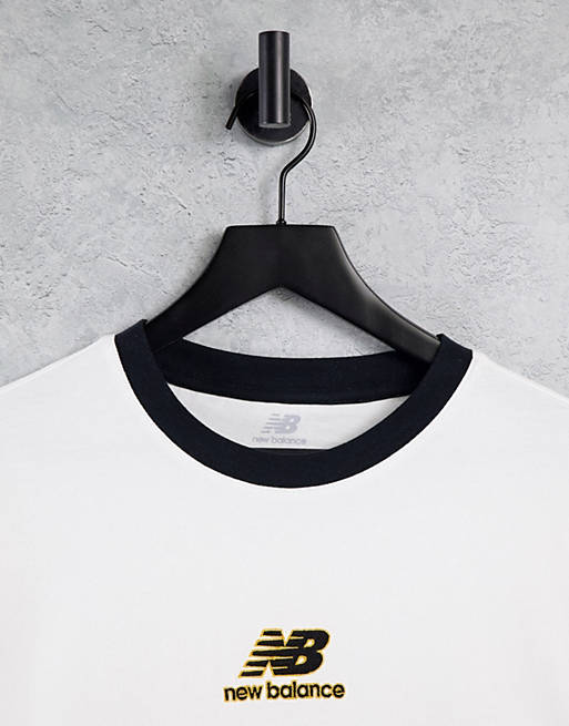 Men New Balance ringer t-shirt in white - exclusive to  