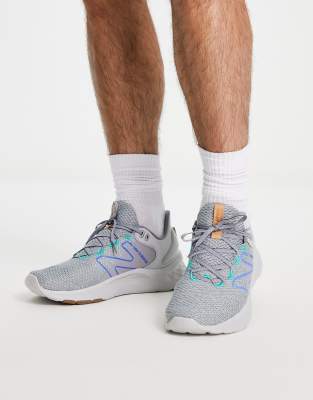 New Balance Roav running trainers in grey and blue  - ASOS Price Checker