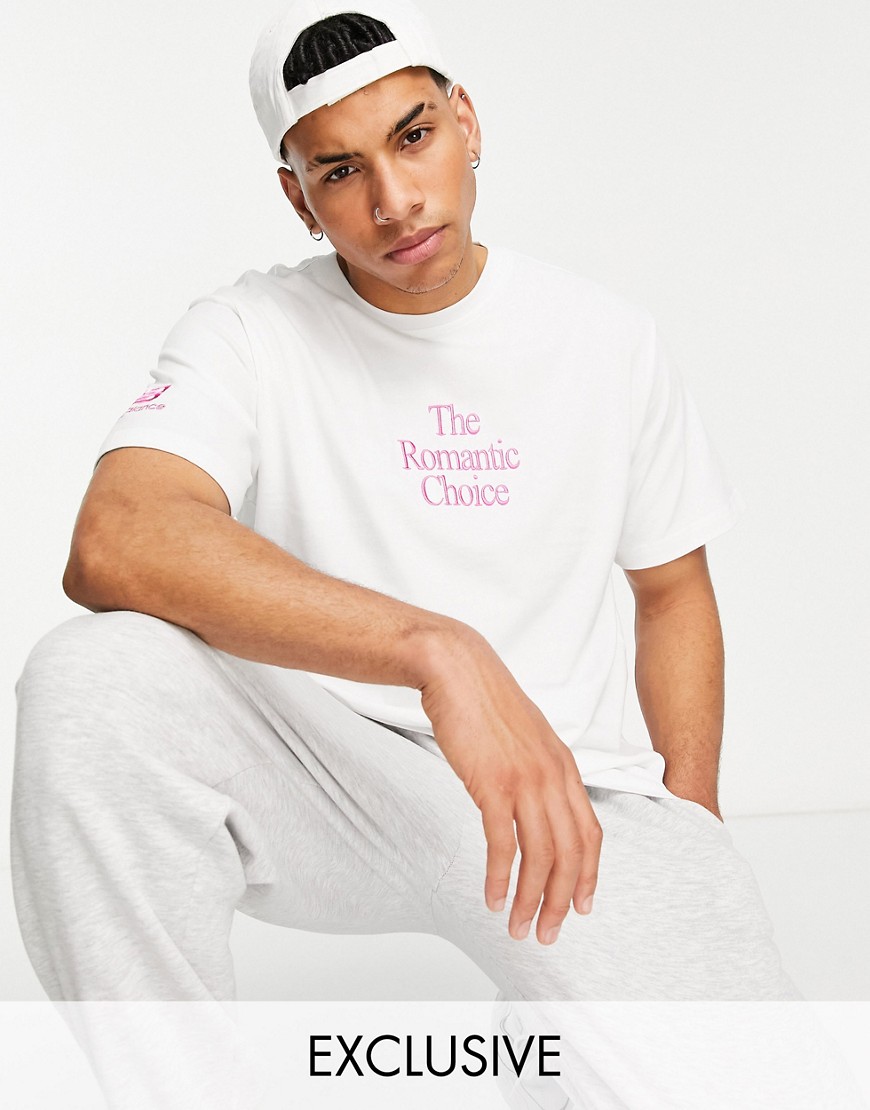 New Balance 'romantic choice' T-shirt in pink