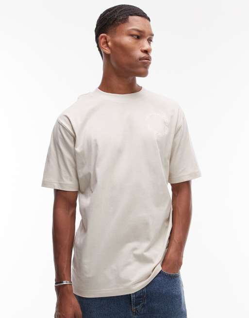 New Balance round logo t-shirt in beige