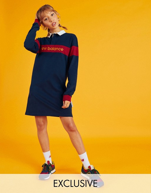 New Balance rugby dress in navy - exclusive to asos