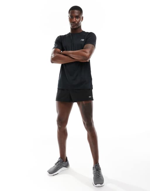 New Balance – Run – Czarny T-shirt, 3 z 4